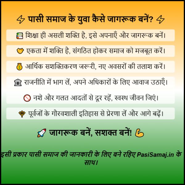 पासी समाज के युवा कैसे जागरूक और सशक्त बन सकते हैं?